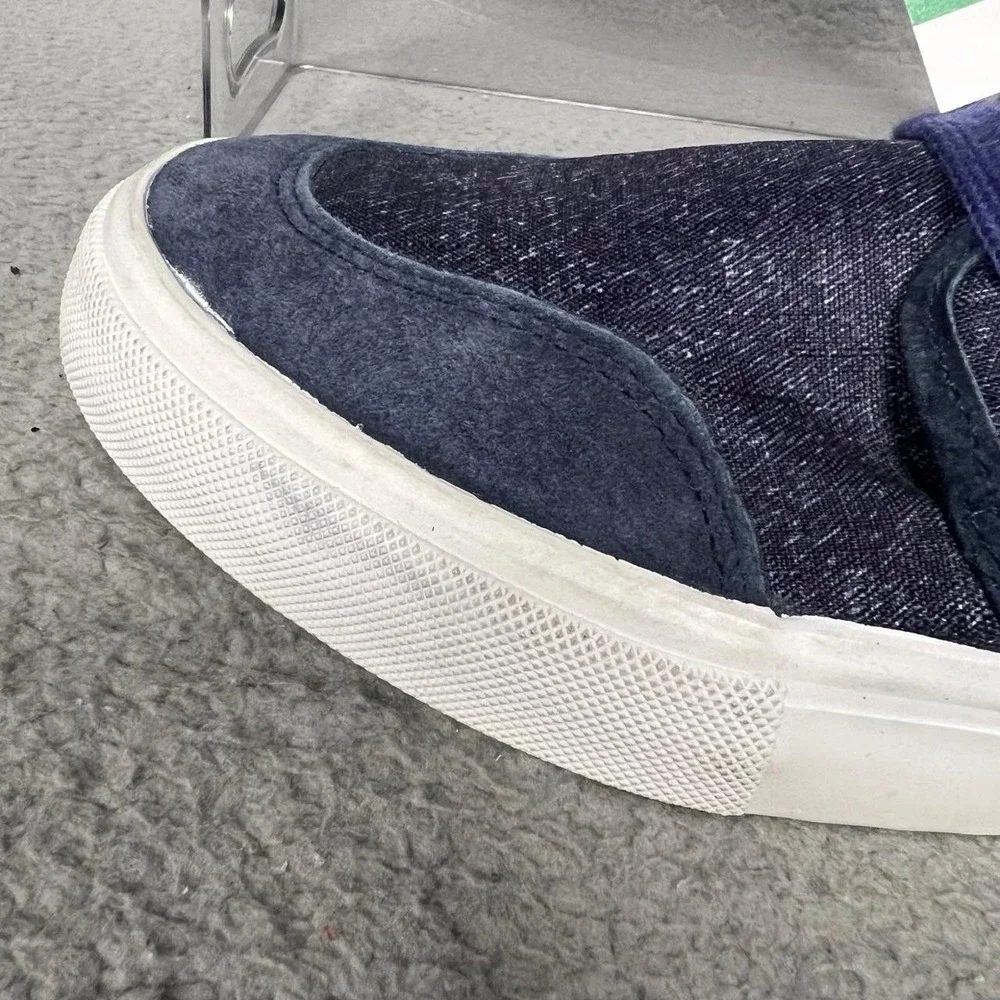 NWT United Colors of Benetton Sneakers Men's Sz 40 Blue Canvas High Top Lace Up